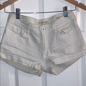 white jean shorts